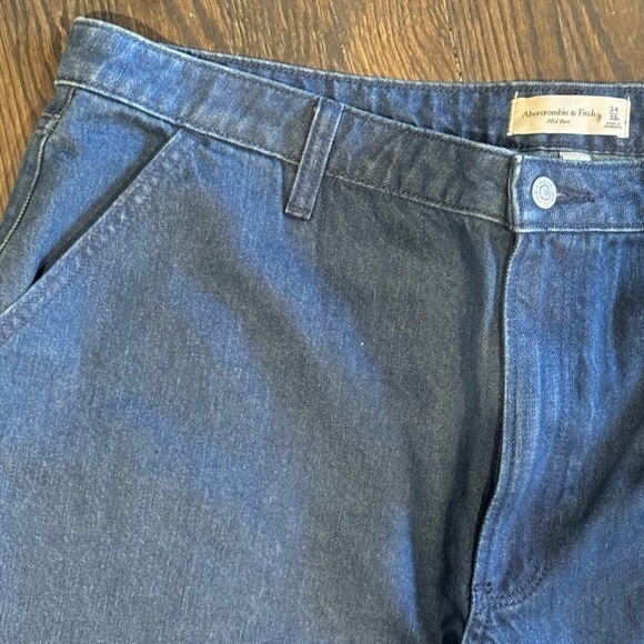 Abercrombie & Fitch Blue Wide Leg Jeans - Picture 2 of 6